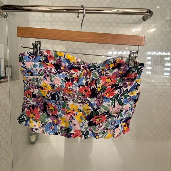 Floral ruffled tube top from Hausen - Picture 1 of 2